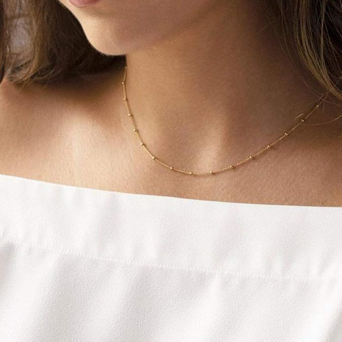 Turandoss Dainty Layered Choker Necklace, Handmade Y Pendant Necklace Multilayer Bar Disc Necklace Adjustable Layering Choker Necklaces for Women