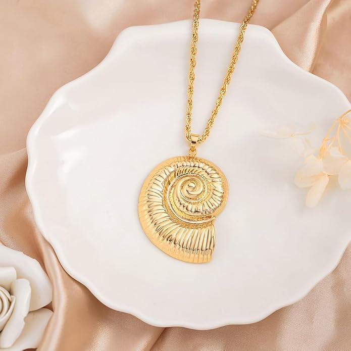CANEVINKA 18K Gold Plate Coin Pendant Necklace for Women Dainty Compass Sunflower Necklaces Personalized Chain Layered Jewelry