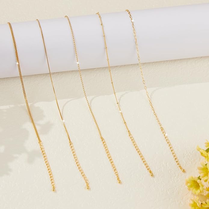 Gold Bracelets for Women Non Tainish,Dainty Bracelets Stack for Women Trendy, Gold Plated Cuff Bracelets Stack With Beaded Cuban Paperclip Snake Rope Bangle Hand Chain Jewelry Gifts for Women
