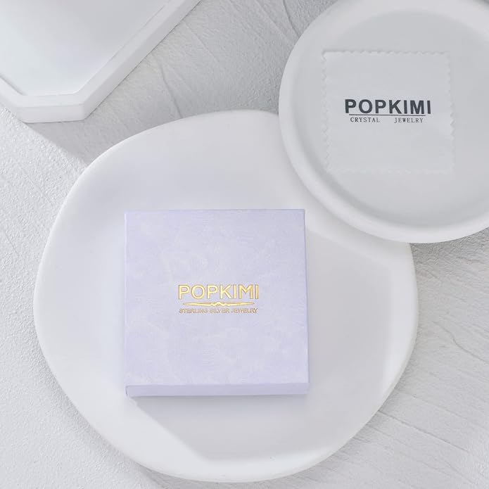 POPKIMI 925 Sterling Silver Sister Necklace - Birthday Gift for Sisters, Mom, Daughter - Always My Sister Forever My Friend Crystal Necklace for 2/3/4/5 Sisters