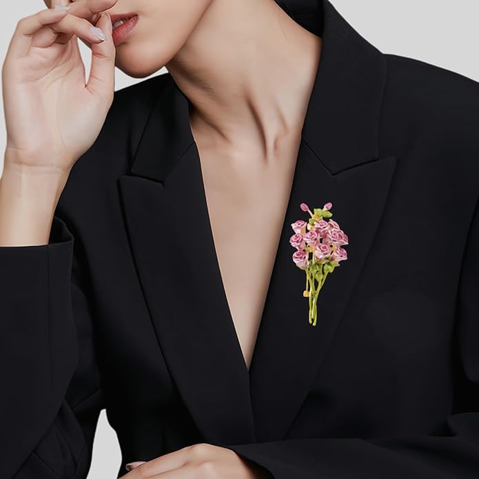 la luen Brooch Pins For Women Fashion Elegant Brooches Lapel Badges Coat Sweater Scarves Shawl Dress Accessory Wedding Party Prom Jewelry