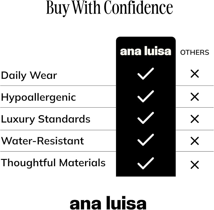 Ana Luisa Puffed Heart Earrings - Heart Charm Huggie Hoops and Earring Stud Styles - Dainty 14K Gold Plated, Silver Rhodium Plated & Mixed Metal Silver & Gold Earrings - Hypoallergenic Water-Resistant