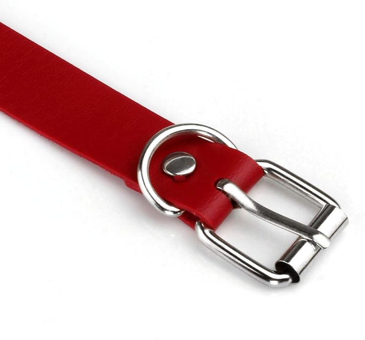 MILAKOO PU Leather Punk Choker Necklaces Circle/Heart Charm Adjustable Collar Necklace for Women