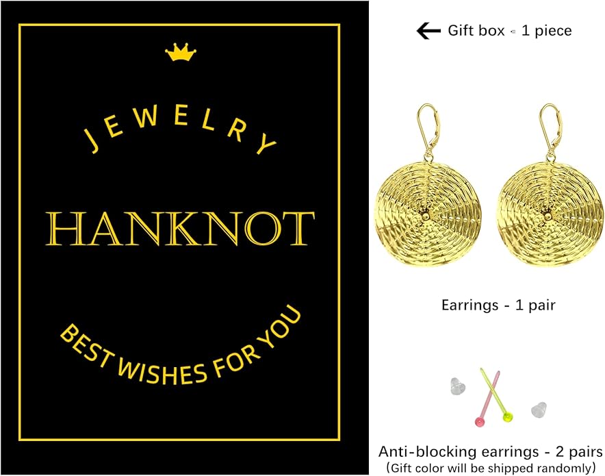 Silver Round Hoop Earrings for Women,18K Gold Hypoallergenic, Tarnish-Resistant, Vacation, Chunky & Gold Plated Dangle Earrings, Trendy Statement Jewelry Gift Idea