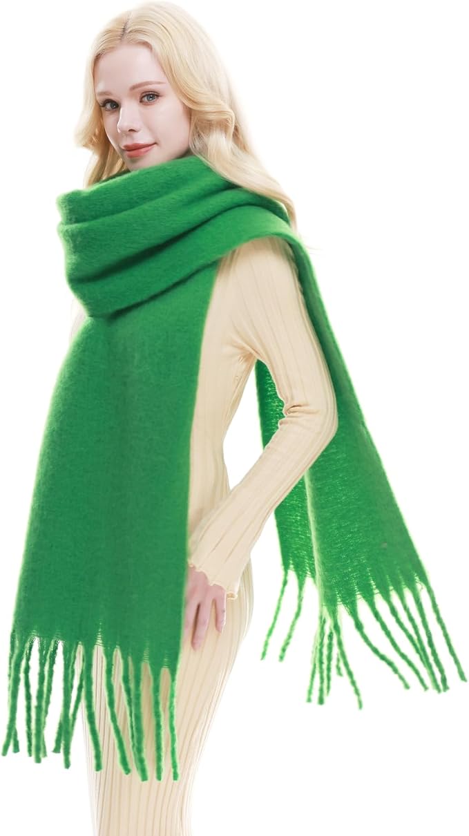 RIIQIICHY Chunky Scarf for Women Winter Warm Thick Scarves Oversized Blanket Scarf