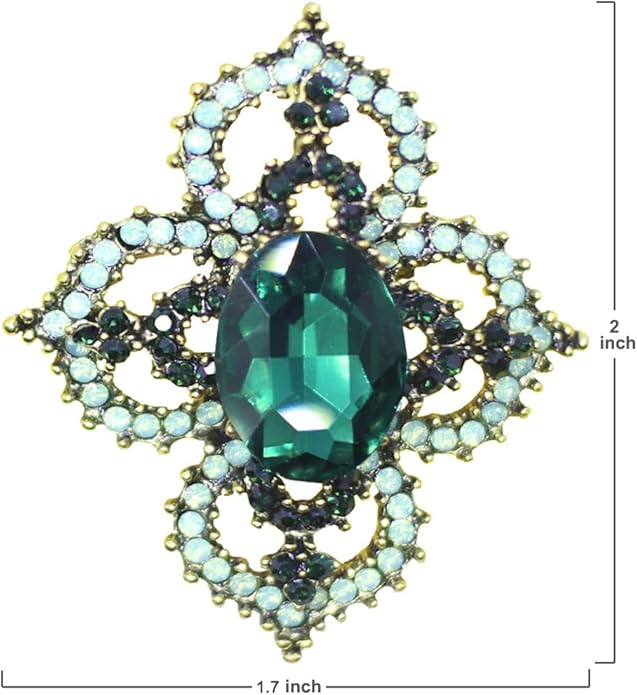 Brooch Pins for Women Girls Fashion Flower Crystal Rhinestone Pearl Jewelry