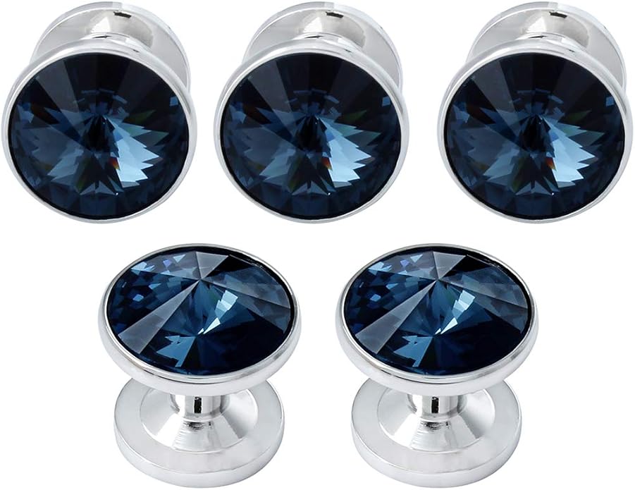 HAWSON Cufflinks for Men with 4/6 pcs Shirt Studs Set, Gift Box Packed, Mens Jewelry or Accessories for Wedding, Party, Anniversary, Birthday
