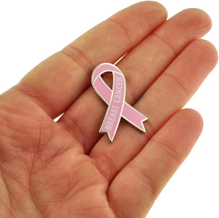 PinMarts Breast Cancer Ribbons and Breast Cancer Awareness Enamel Pins - Perfect Breast Cancer Gifts for Women, Events, Fundraisers, and Breast Cancer Awareness Decoration