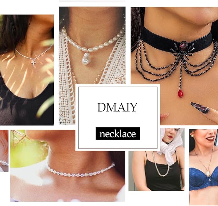 Dmaiy Gold Rhinestones Necklace Set Punk Crystal Bracelet Sets Geometric V-shape Necklace Bridal Ring Set for Women