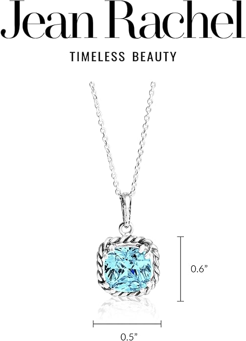 JEAN RACHEL JEWELRY 925 Sterling Silver Necklace for Women - Rope with Cubic Zirconia Vintage Design - Hypoallergenic, Lead & Nickel Free Jewelry - Artisan Handcrafted Statement Necklace