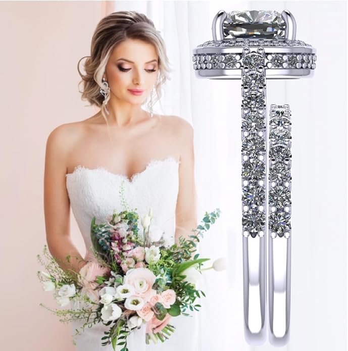 NANA Jewels Sterling Silver Engagement Rings for Women - Choose Simulated Morganite, Citrine, Aquamarine & More