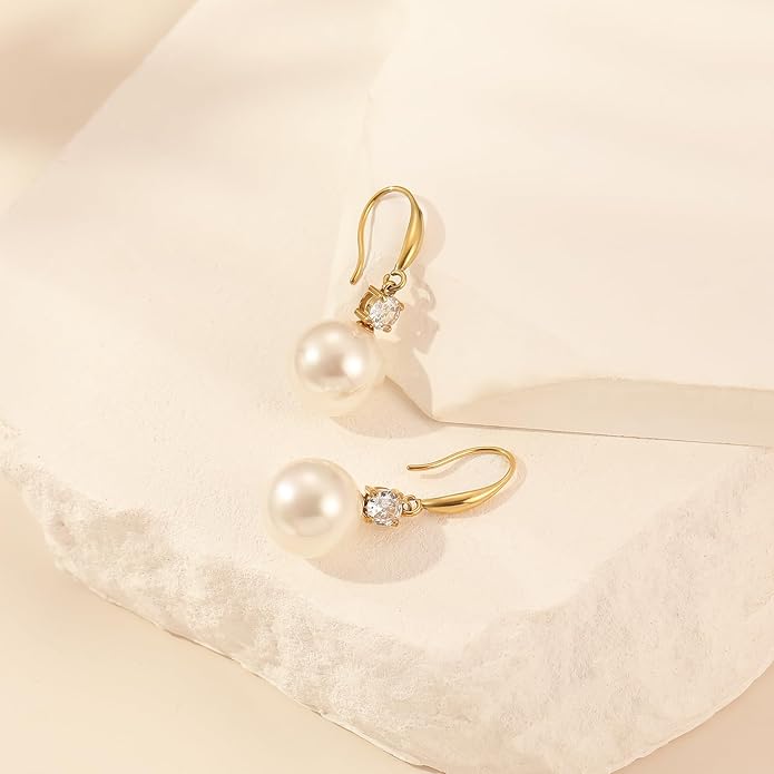 8YEARS Chunky Gold Hoop Earring for Women, 18K Gold Plated Lightweight Thick Hoops, Hypoallergenic Trendy Jewelry for Gift