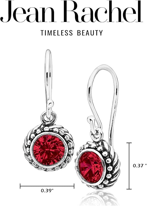 JEAN RACHEL JEWELRY 925 Sterling Silver Dangle Earrings for Women - Rope with Cubic Zirconia Vintage Design - Hypoallergenic, Lead & Nickel Free - Artisan Handcrafted Statement Earrings