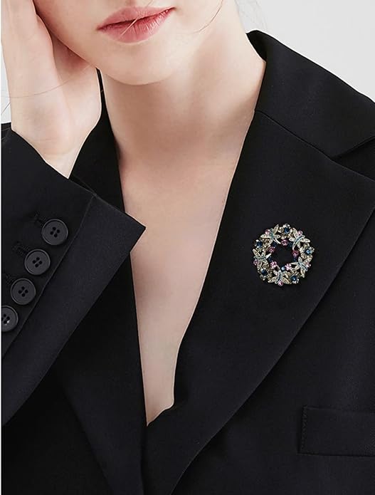 Brooch Pins Butterfly Bauhinia Flower Crystal Rhinestone Lapel Brooches for Women Girls Fashion Jewelry Gift