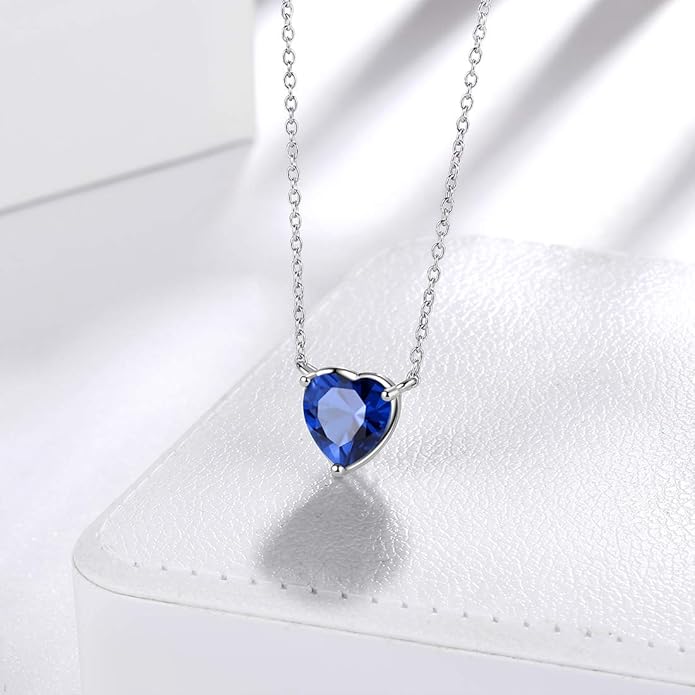 Aurora Tears 925 Sterling Silver 12 Birthstone Hearts Jewelry Women Crystal Wedding/Engagement/Bridal Heart Necklace/Earring/Ring/Bracelet Sets Jewellery