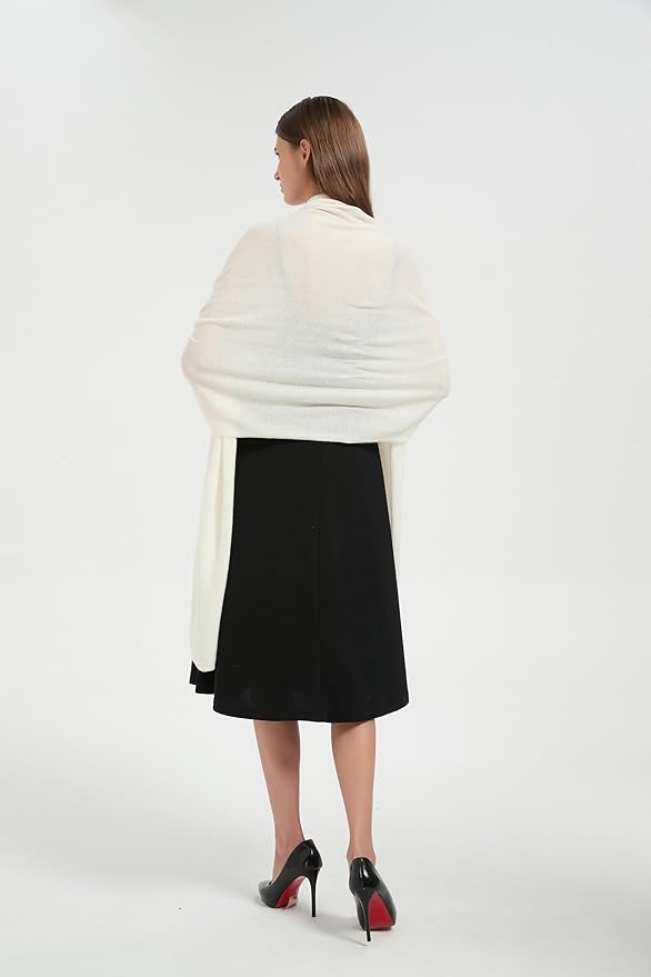 Erdenech Luxury Cashmere Wool Blend Wrap for Women, All-Season Travel Wrap Shawl, Extra Large Blanket Shawl Scarf Pashmina