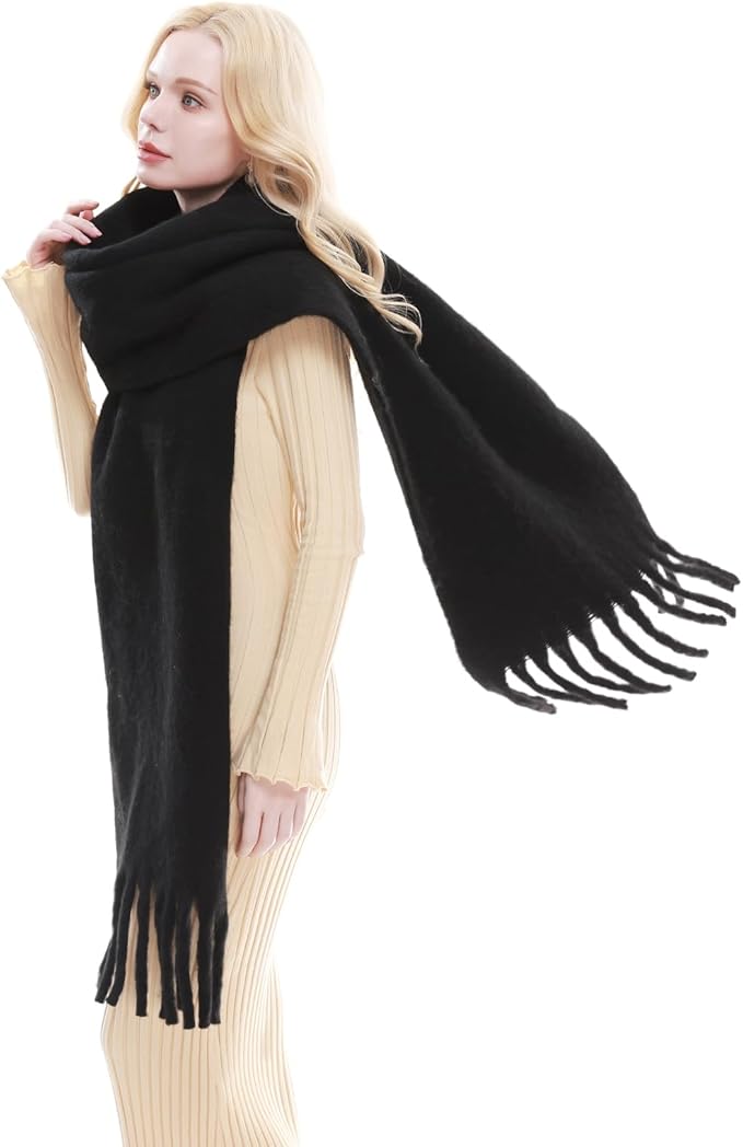 RIIQIICHY Chunky Scarf for Women Winter Warm Thick Scarves Oversized Blanket Scarf