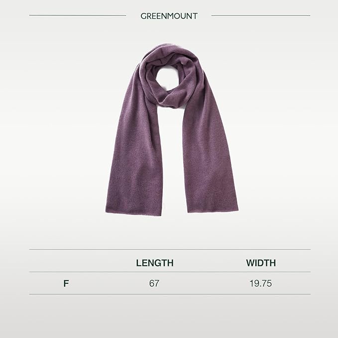 GreenMount Women's Cashmere Shawls 100% Cashmere Knit Soft Warm Winter Extra Large Scarf for Women Plant Dyeing