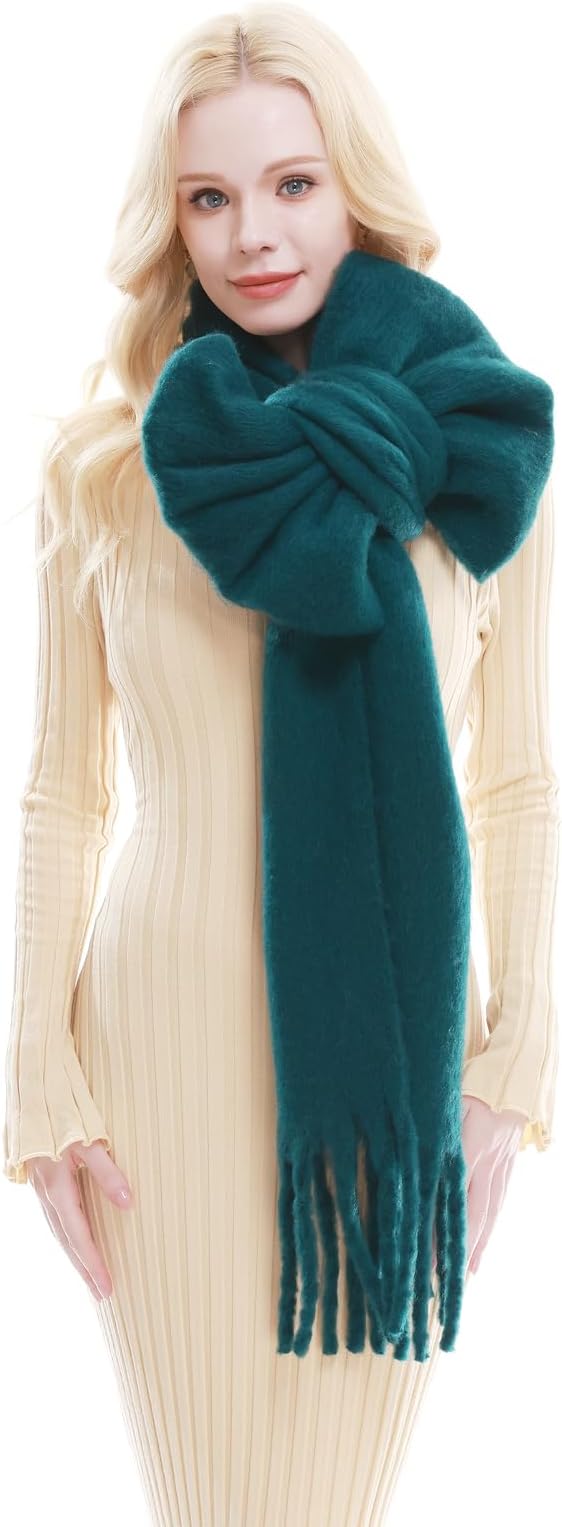 RIIQIICHY Chunky Scarf for Women Winter Warm Thick Scarves Oversized Blanket Scarf