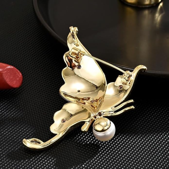 UNVAK Animal Brooches for Women Pearl Rhinestones Animal Brooch Pin Cute Animal Jewelry Gift for Wife Mom Girlfriends