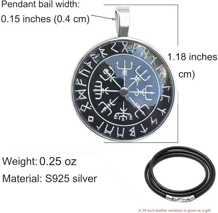 S925 Sterling Silver Viking Pendant, Norse Mythology Inspired Men's Jewelry, Perfect for Necklaces, Gift for Father's Day, Christmas, Birthday