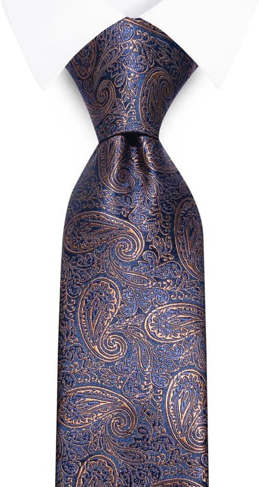 joy alice Ties Set Men Mixed Color Necktie Handkerchief Cufflinks Brooch 3.15 Formal