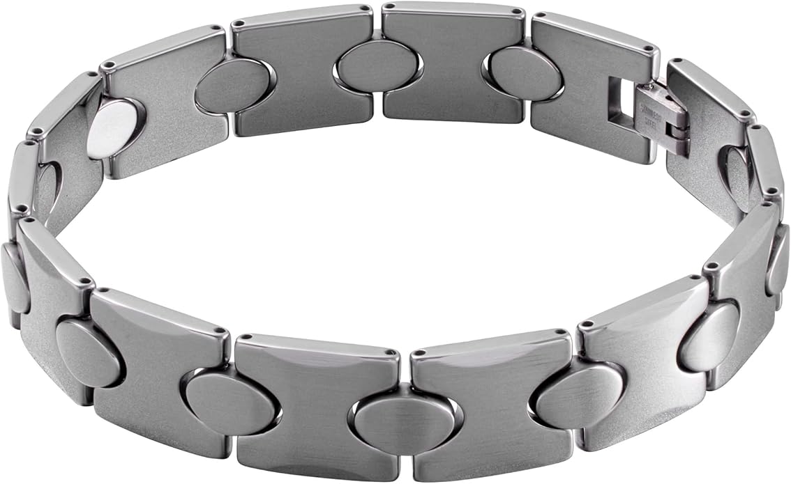 Urban Jewelry Men’s Tungsten Carbide Link Bracelet Collection – 8.3–8.5" Length, 10 mm Heavy Chain, Cross, Track, Box & Wheat Styles, Scratch & Tarnish Resistant, Secure Snap‑Lock, Gift Box