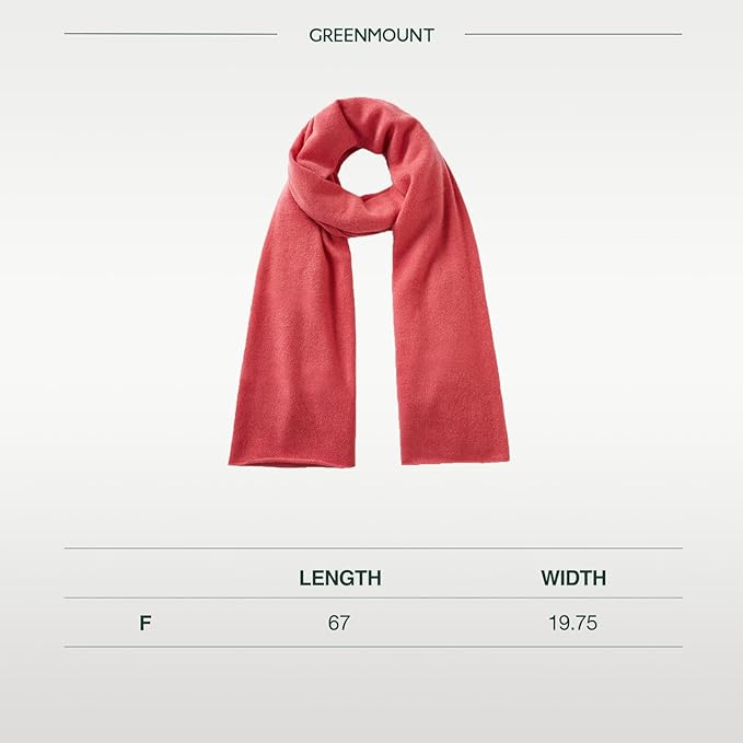 GreenMount Women's Cashmere Shawls 100% Cashmere Knit Soft Warm Winter Extra Large Scarf for Women Plant Dyeing