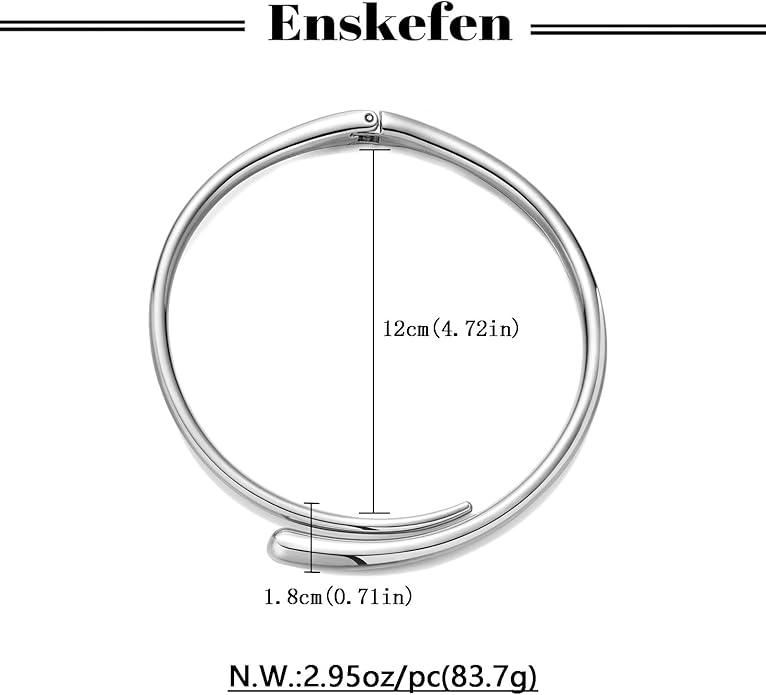 Chunky Collar Necklaces for Women Bold Gold Silver Teardrop Choker Necklace Open Cuff Necklace Fashion Statement Necklaces