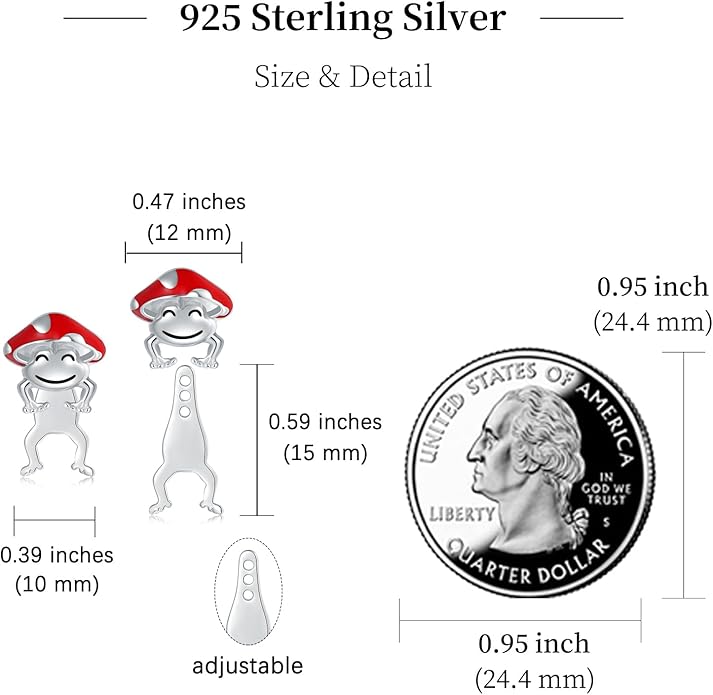 Animal Jacket Earrings for Womens 925 Sterling Silver Axolotl Pug Cat Goat Earrings Cute 3D Earrings Jacket Hypoallergenic