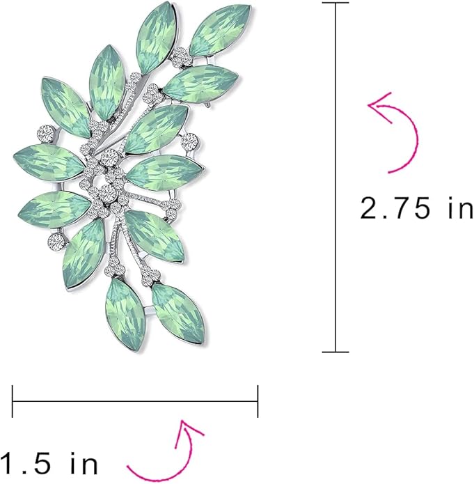 Elegant Dress Accessories Large Colorful Floral Bouquet Flower Red Roses Pave CZ Accent Flower Brooch Lapel Pin For Women Silver Plated Brass