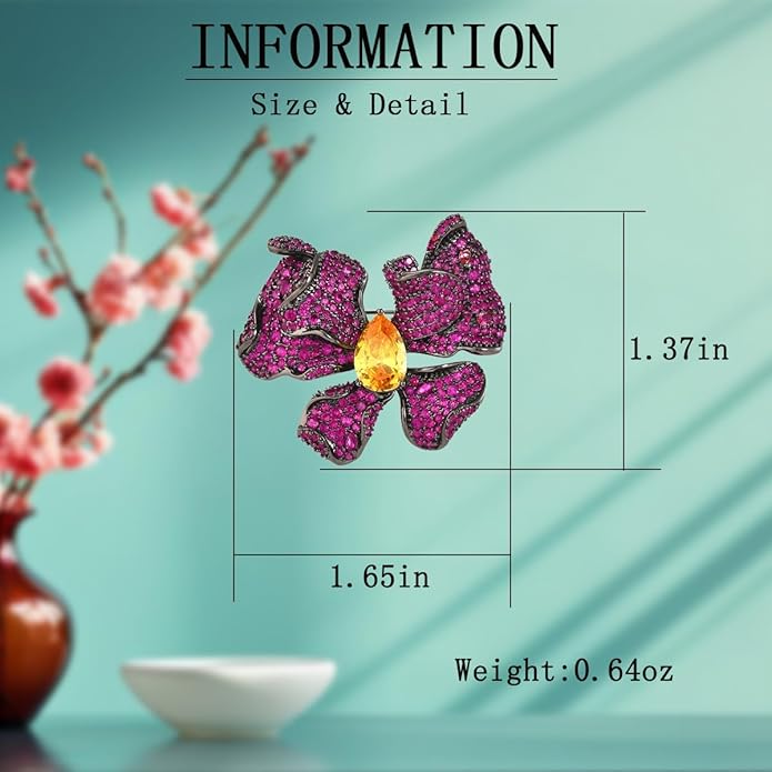 Animal Brooch for Women Girls 18k Gold Plated Animal Brooch Pin Rhinestone Animal Brooch Lapel Pin Jewelry Thanksgiving Day Birthday Wedding Gifts for Mom Wife