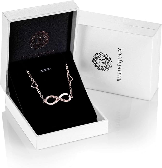 Billie Bijoux Womens 925 Sterling Silver Infinity Anklet Bracelet Endless Love Symbol Charm Adjustable Large Bracelet Gifts for Women