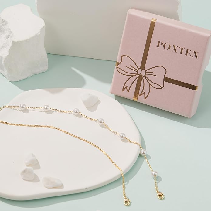 Sterling Silver Anklet Bracelets for Women Waterproof, 925 Sliver Plated CZ & Heart Charm Dainty Layer Anklets for Women Trendy, Simple Chain Anklets Set Gifts for Women, Jewelry Gifts for Her Women Mom Wife Girlfriend