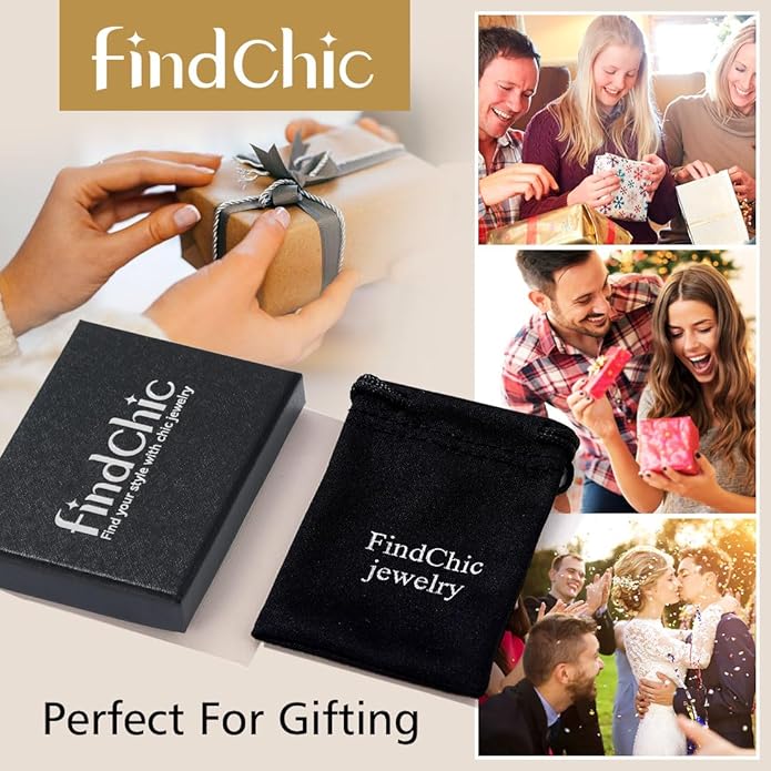 FindChic Men Curb Chain Necklace 18K Gold Plated/Stainless Steel/Black Chunky Double Tight Cuban Link Hip Hop Neck Chains for Men Boys 3.5MM/5MM/6MM/7MM/9MM/12MM 14''-30'' 8 Length Options (Send Gift Box)