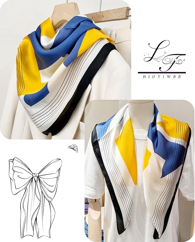 Hioyiwse Satin Bandanas Head Scarf For Women Hair Scarves Accessories Lightweight Fashion Wrap Neck Silk Sleeping Headscarf