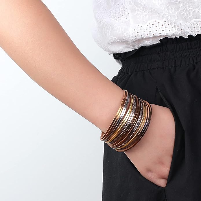 hotoo Handmade Layered Leather Bracelets Wrap for Women Stackable Chunky Colored Men Cuff Bracelet Wristband Bangle Gifts
