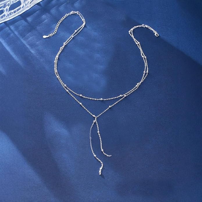 Otxas Lariat Necklace for Women Long Y Shaped Necklaces for Women Drop Necklace Y Shaped Jewelry