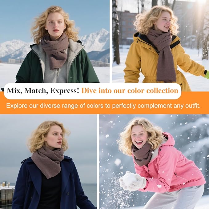 NUOHEMULE Luxury 100% Cashmere Scarf for Women & Men, 59''x10'' Extra Warm Winter Scarf, Blanket Scarves in Premium Gift Box