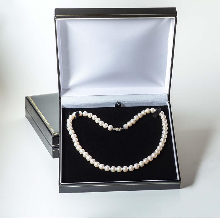 II ROUND PEARL II Real Pearl Necklace for Women Ivory Beige Cream White Pearls Jewelry Men Cultured Freshwater Sterling Silver Wedding