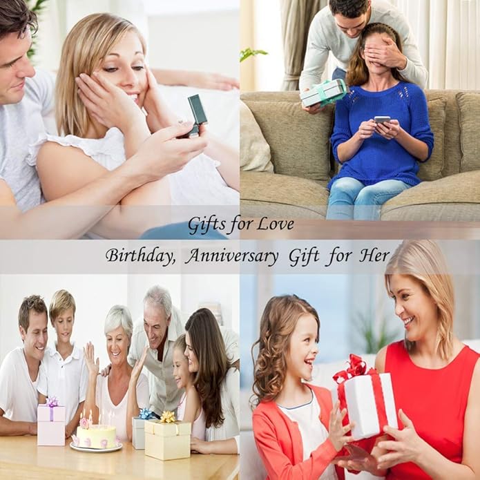 Dorella Love Infinity Christmas Jewelry for Women Birthday Gifts Wife Mom December January Birthstones Blue Topaz Garnet and More Stones Jewelry 925 Sterling Silver