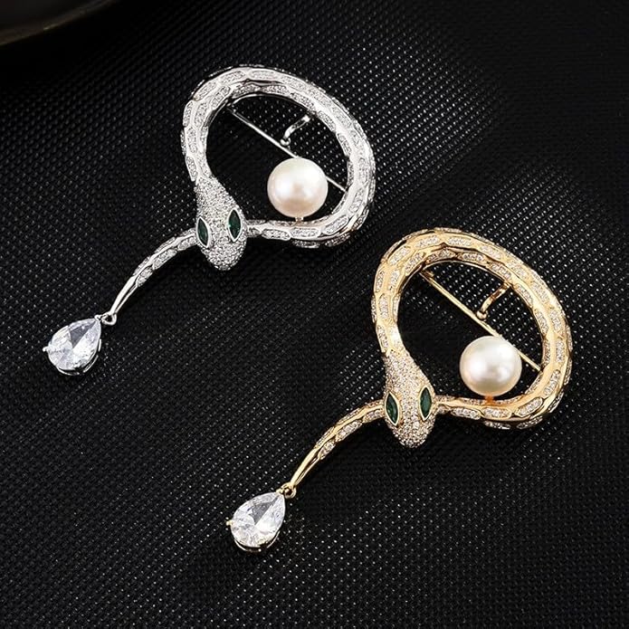 UNVAK Animal Brooches for Women Pearl Rhinestones Animal Brooch Pin Cute Animal Jewelry Gift for Wife Mom Girlfriends