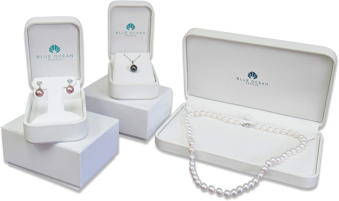 14K White Gold or Yellow Gold AAA Pink Freshwater Cultured Pearls Silk-Knotted 18inch Princess Pearls Strand Necklace - Choice of Pearl Size & Clasp Gold Color
