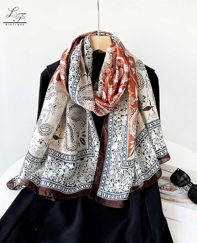 Hioyiwse Shawl Scarf For Women Lightweight Scarves Floral Pattern Formal Evening Dressesformal Shawl Summer Wraps
