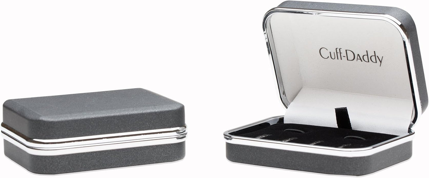 Cuff-Daddy Rose Gold Mother of Pearl Cufflinks and Studs Formal Set with Presentation Box