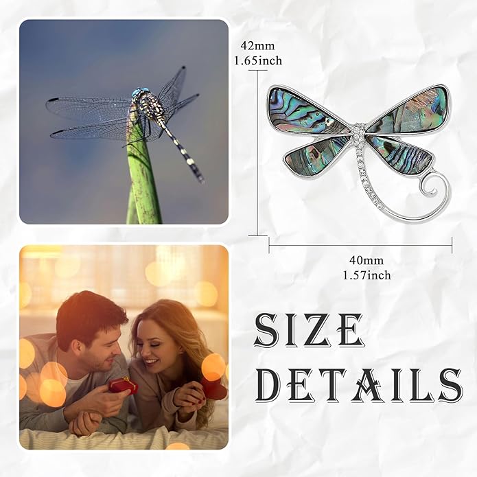 LuvQaze Animal Brooch for Women Men Zirconia Rhinestone Abalone Shell Animal Lapel Pin Christmas Birthday Holiday Gift for Wife Mother Girlfriend Daughter
