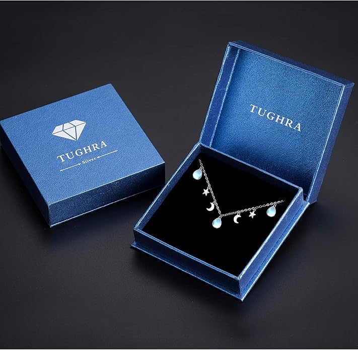 TUGHRA Evil Eye Necklace S925 Sterling Silver Evil Eye Pendant Necklaces Protection Jewelry Amulet Gift for Women Girls Boys Men Birthday Anniversary