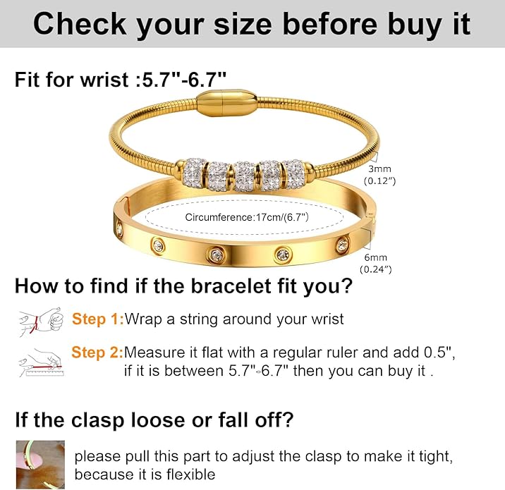 MPRAINBOW Gold Bracelets for Women, 2Pcs 18K Gold Plated Cubic Zirconia Bangle Crystal Friendship Bracelet Jewelry,Wedding Party Christmas Birthday Gifts for Her Girlfriend Sister Daughter