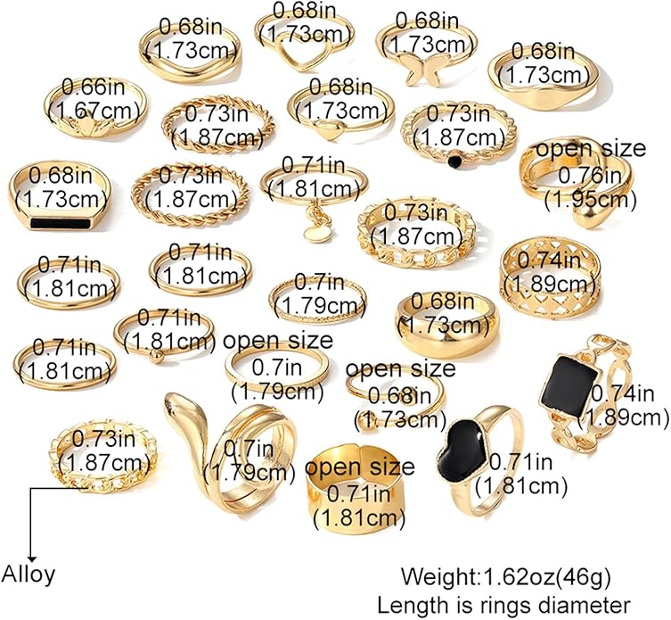 IFKM Gold Knuckle Rings Set For Women Vintage Stackable Joint Finger Midi Rings Dainty Cubic Zirconia Crystal Simple Twist Hollow Cute Rings Pack Jewelry Gift