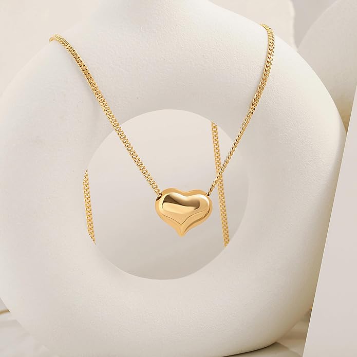 Aobei Pearl 18K Gold Plated Paperclip Chain Choker Satellite Chain Freshwater Cultured Biwa Pearl Pendant Necklace Dainty Jewelry for Women
